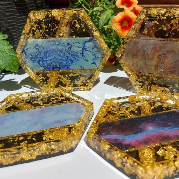 Space/Galaxy 4 Coaster Set - Picture 10 of 10